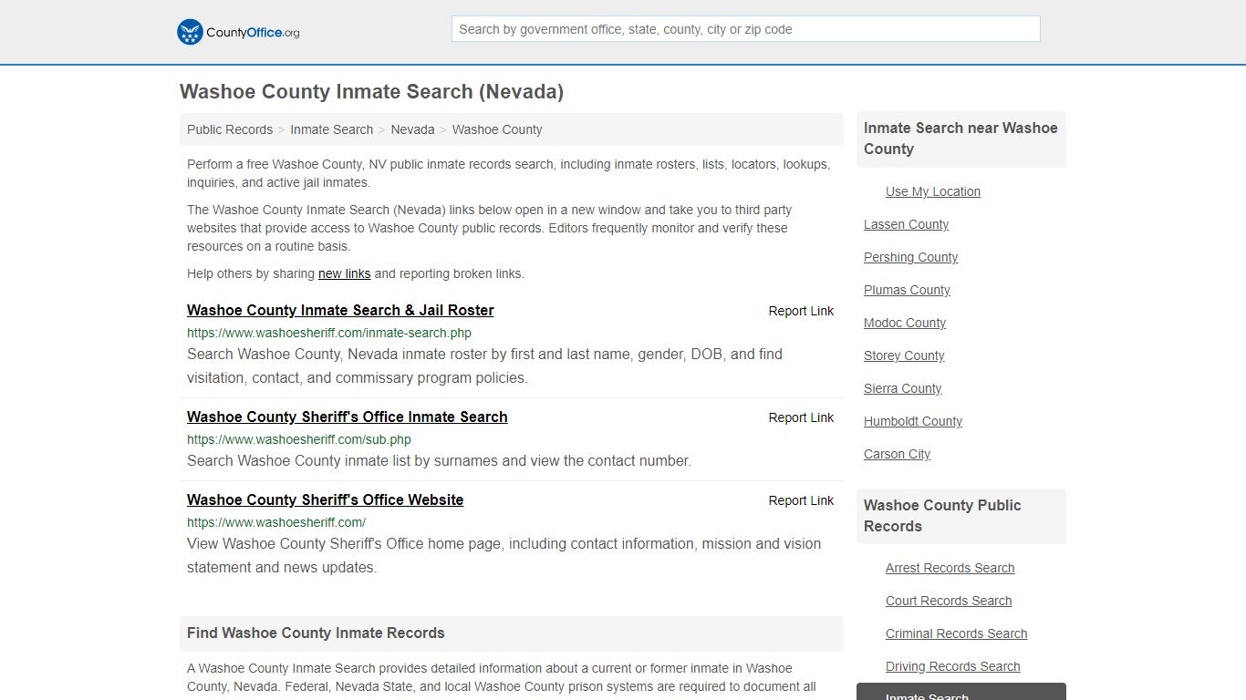 Inmate Search - Washoe County, NV (Inmate Rosters & Locators)